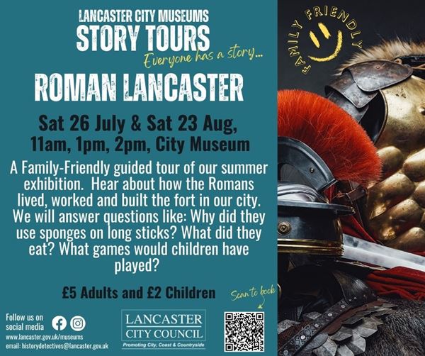 Poster with same info as this page and an image of Roman armour and helmet